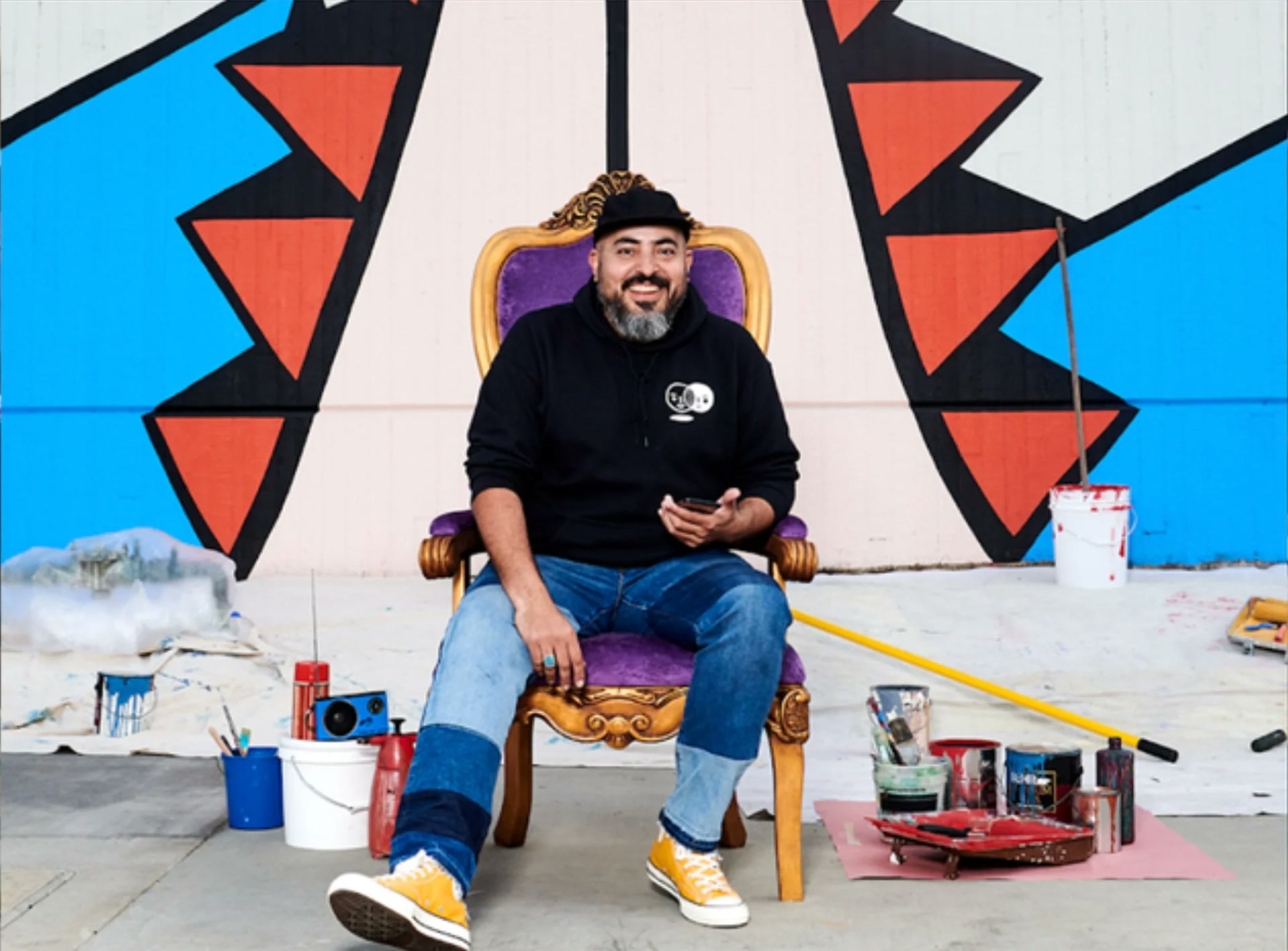 Throne portrait — barber shop
